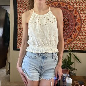 Women’s XS Aerie Cream Cut Out Tank Top